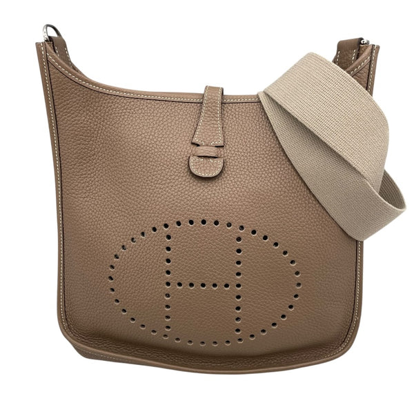 エルメス HERMES エヴリン1 PM □I刻印 エトゥープ SV金具 トリヨン レディース ショルダーバッグ