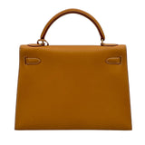 エルメス HERMES ケリー32 □B刻印 ナチュラルサブレ ゴールド金具 シャモニー レディース ハンドバッグ