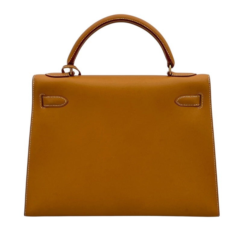 エルメス HERMES ケリー32 □B刻印 ナチュラルサブレ ゴールド金具 シャモニー レディース ハンドバッグ