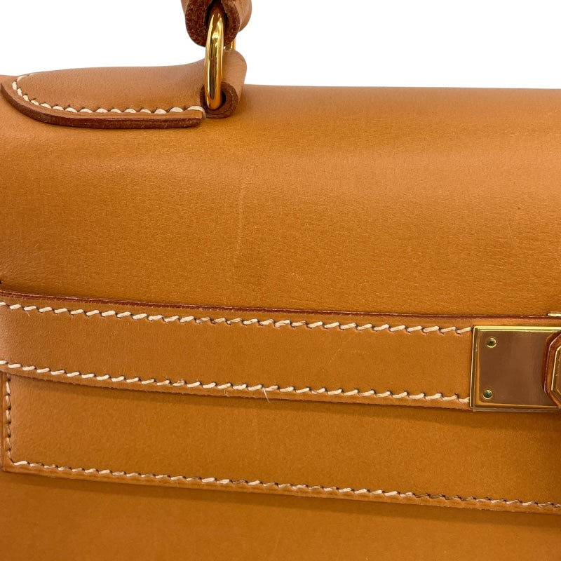 エルメス HERMES ケリー32 □B刻印 ナチュラルサブレ ゴールド金具 シャモニー レディース ハンドバッグ
