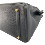 エルメス HERMES バーキン35 □H刻 ブラック ゴールド金具 フィヨルド レディース ハンドバッグ
