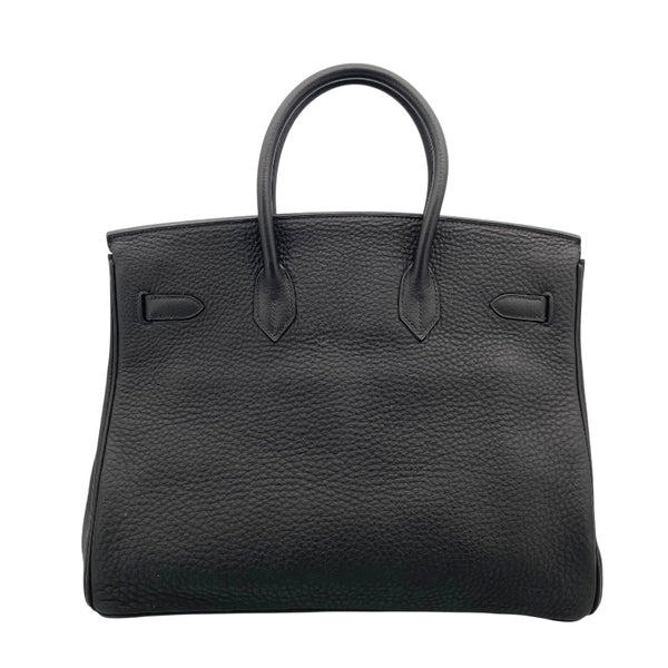 エルメス HERMES バーキン35 □H刻 ブラック ゴールド金具 フィヨルド レディース ハンドバッグ