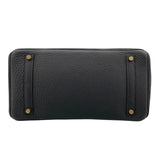 エルメス HERMES バーキン35 □H刻 ブラック ゴールド金具 フィヨルド レディース ハンドバッグ