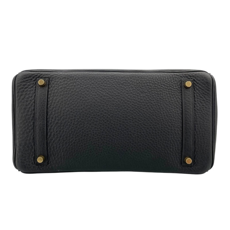 エルメス HERMES バーキン35 □H刻 ブラック ゴールド金具 フィヨルド レディース ハンドバッグ