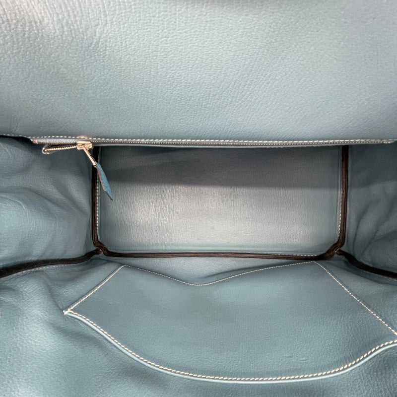 エルメス HERMES バーキン35 □N刻印　(2010年製) ブルージーン　シルバー金具 トゴ レディース ハンドバッグ