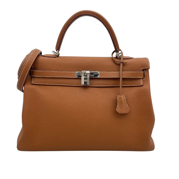 エルメス HERMES バーキン35 内縫い □K刻 ゴールド　シルバー金具 トゴ レディース ハンドバッグ
