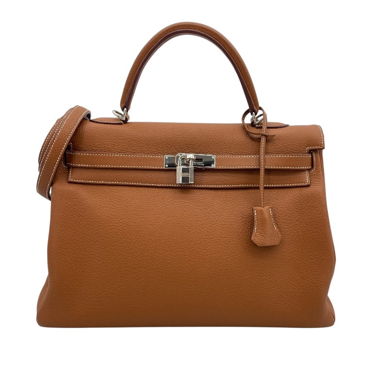 エルメス HERMES バーキン35 内縫い □K刻 ゴールド　シルバー金具 トゴ レディース ハンドバッグ