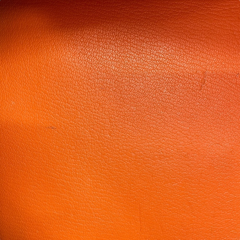 エルメス HERMES バーキン35 □K刻 オレンジ　シルバー金具 トゴ メンズ ハンドバッグ