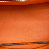 エルメス HERMES バーキン35 □K刻 オレンジ　シルバー金具 トゴ メンズ ハンドバッグ