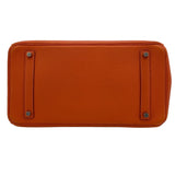 エルメス HERMES バーキン35 □K刻 オレンジ　シルバー金具 トゴ メンズ ハンドバッグ