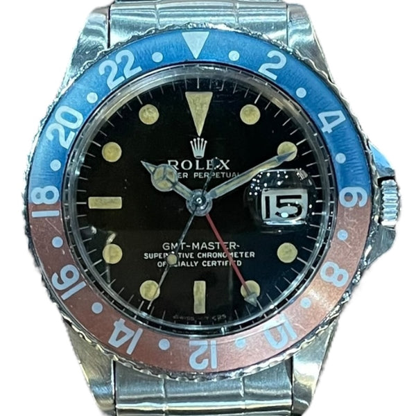 ロレックス ROLEX GMTマスター トロピカルダイアル 1675 ステンレススチール 自動巻き メンズ 腕時計