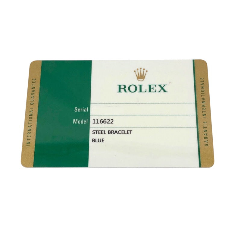 ロレックス ROLEX ヨットマスター ランダムシリアル 116622 ネイビー SS/PT メンズ 腕時計