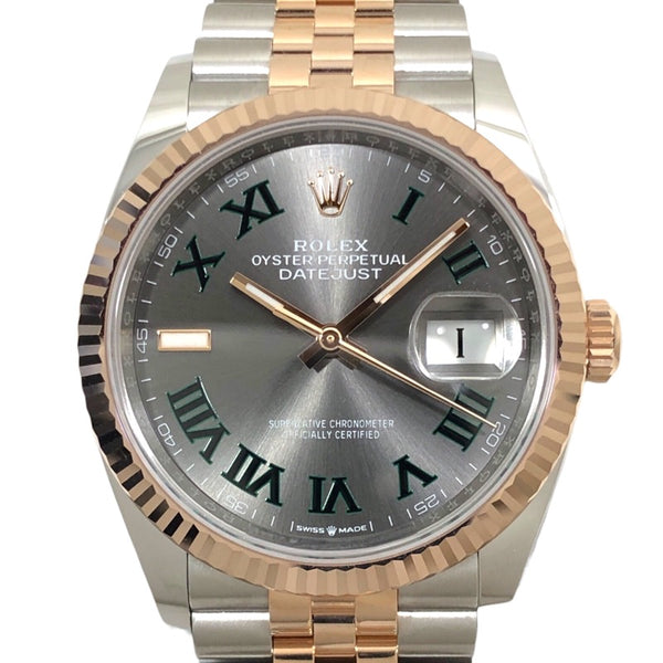 ロレックス ROLEX デイトジャスト36 ランダムシリアル 126231 スレート ジュビリーブレス SS/K18PG メンズ 腕時計
