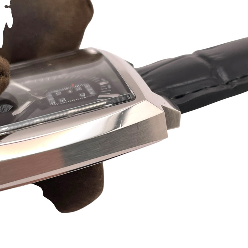 タグ・ホイヤー TAG HEUER モナコ クォーツ WAW131A.FC6177 ブラック SS クオーツ メンズ 腕時計