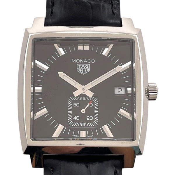 タグ・ホイヤー TAG HEUER モナコ クォーツ WAW131A.FC6177 ブラック SS クオーツ メンズ 腕時計