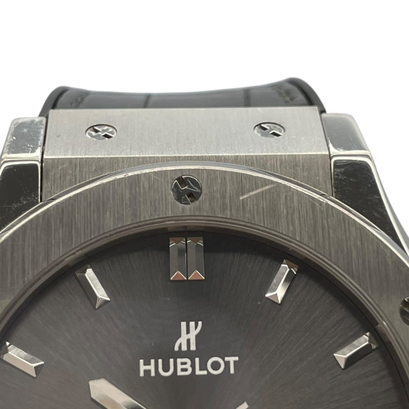 ウブロ HUBLOT クラシックフュージョン チタニウム レーシンググレー 542.NX.7071.LR グレー チタン 自動巻き メンズ 腕時計
