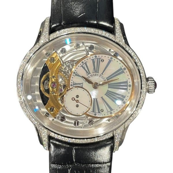 オーデマ・ピゲ AUDEMARS PIGUET ミリネリー ホワイトシェル 77247BC.ZZ.A813CR.01 ホワイトシェル K18WG 手巻き レディース 腕時計
