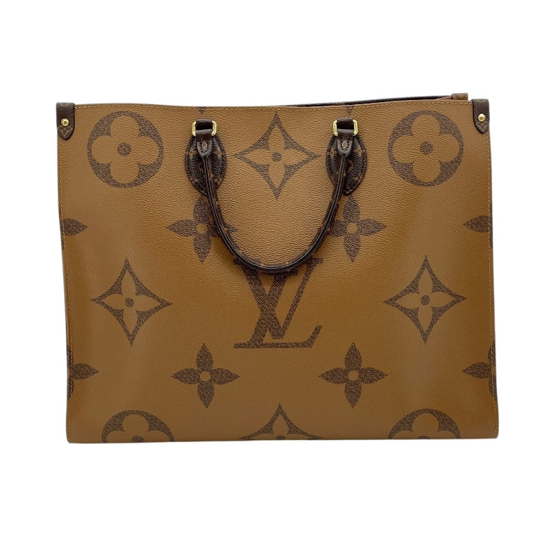 ルイ・ヴィトン LOUIS VUITTON オンザゴーGM M44576 ブラウン ジャイアント・リバース レディース トートバッグ