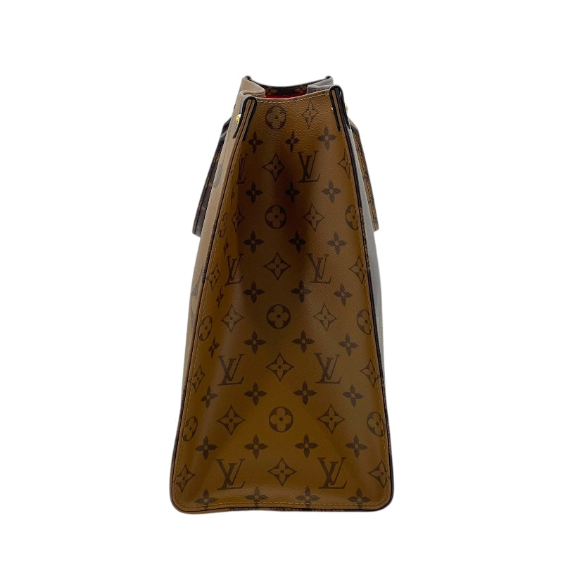 ルイ・ヴィトン LOUIS VUITTON オンザゴーGM M44576 ブラウン ジャイアント・リバース レディース トートバッグ