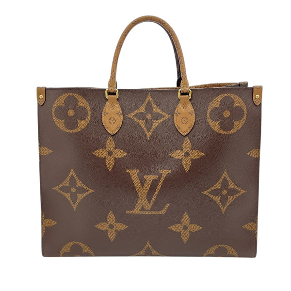 ルイ・ヴィトン LOUIS VUITTON オンザゴーGM M44576 ブラウン ジャイアント・リバース レディース トートバッグ
