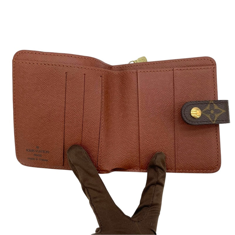 ルイ・ヴィトン LOUIS VUITTON コンパクトジップ M61667 ブラウン