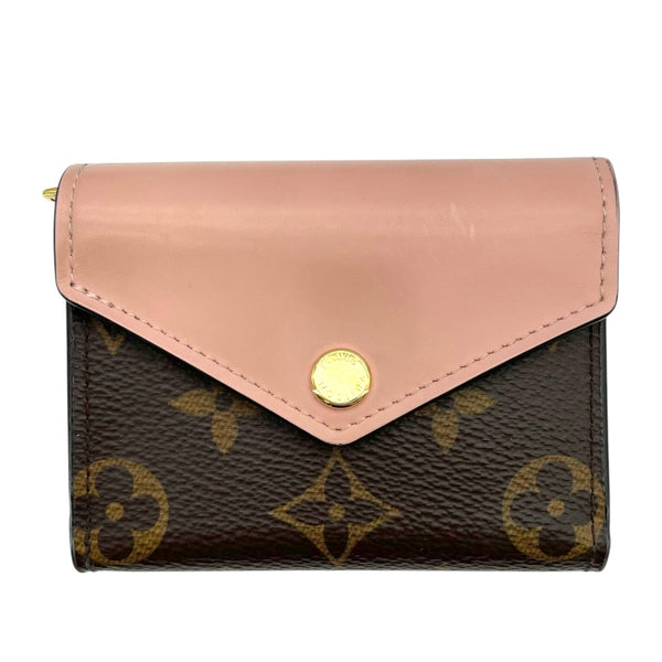 ルイ・ヴィトン LOUIS VUITTON ポルトフォイユ・ゾエ M62933 ローズ・バレリーヌ モノグラム・キャンバス レディース 三つ折り財布