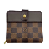 ルイ・ヴィトン LOUIS VUITTON コンパクト・ジップ N61668 ブラウン ダミエ・キャンバス ユニセックス 二つ折り財布