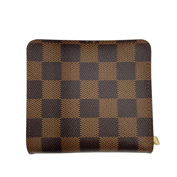 ルイ・ヴィトン LOUIS VUITTON コンパクト・ジップ N61668 ブラウン ダミエ・キャンバス ユニセックス 二つ折り財布