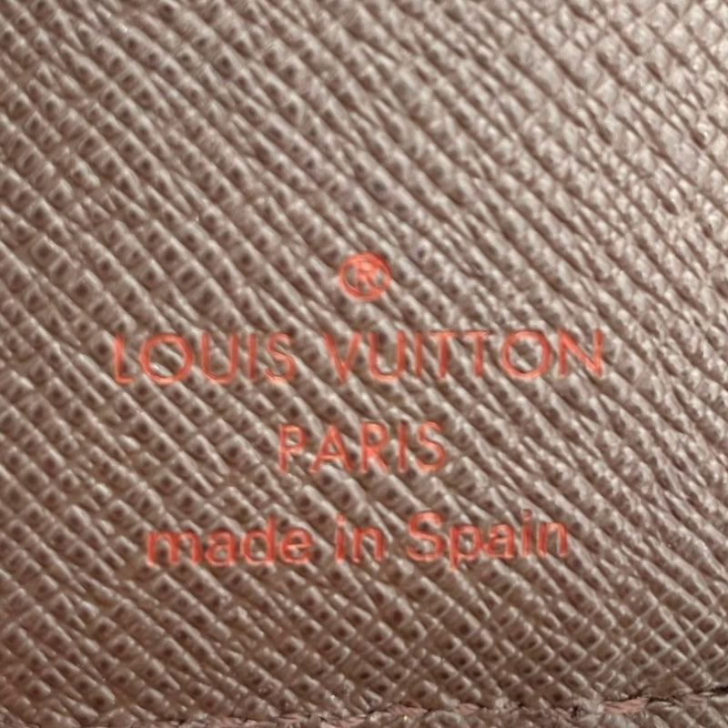 ルイ・ヴィトン LOUIS VUITTON コンパクト・ジップ N61668 ブラウン ダミエ・キャンバス ユニセックス 二つ折り財布