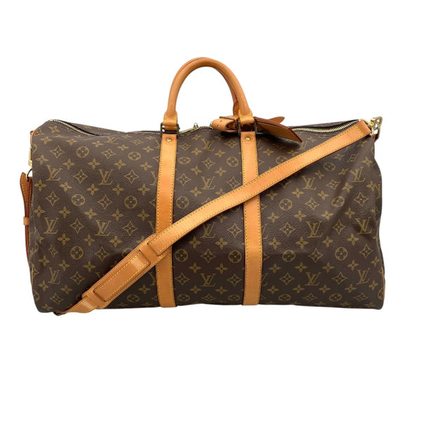 ルイ・ヴィトン LOUIS VUITTON キーポル・バンドリエール 55 M41414 ブラウン モノグラムキャンバス ユニセックス ボストンバッグ