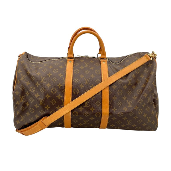 ルイ・ヴィトン LOUIS VUITTON キーポル・バンドリエール 55 M41414 ブラウン モノグラムキャンバス ユニセックス ボストンバッグ