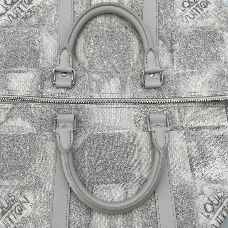 ルイ・ヴィトン LOUIS VUITTON キーポル・バンドリエール50 N50069 グレー ダミエ・ソルト メンズ ボストンバッグ