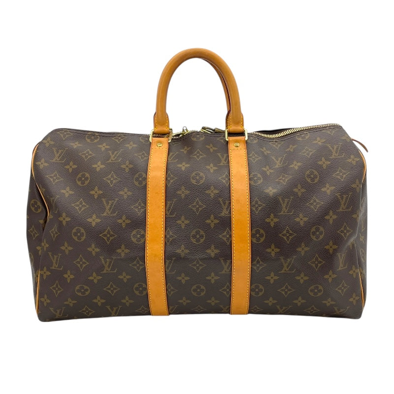 ルイ・ヴィトン LOUIS VUITTON キーポル45 M41428 ブラウン　ゴールド金具 モノグラム ユニセックス ボストンバッグ