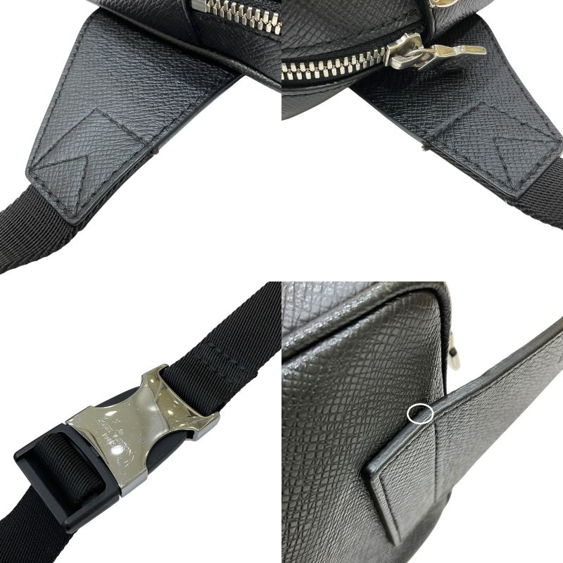 ルイ・ヴィトン LOUIS VUITTON バムバッグ・アウトドア M33438 ブラック タイガレザー メンズ ボディバッグ