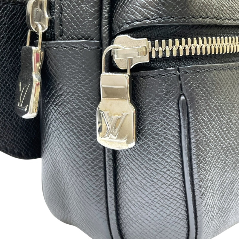 ルイ・ヴィトン LOUIS VUITTON バムバッグ・アウトドア M33438 ブラック タイガレザー メンズ ボディバッグ
