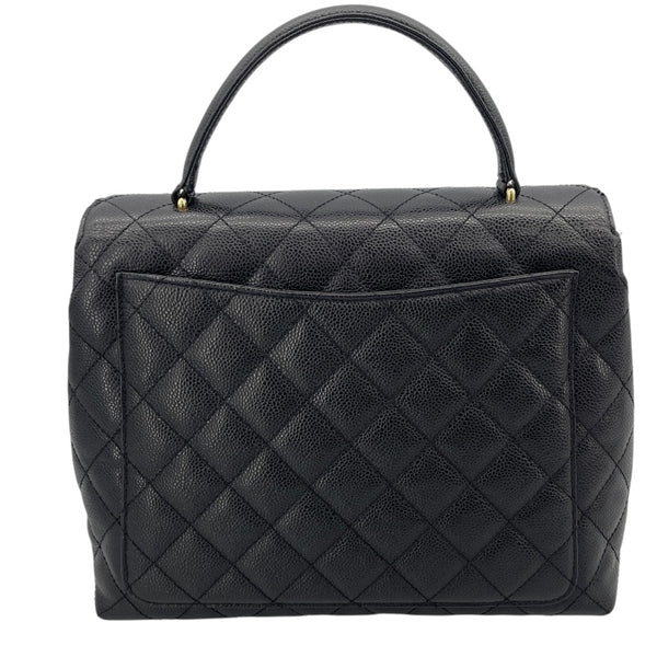 シャネル CHANEL マトラッセトップハンドル A12397 8番台 ブラック　GD金具 キャビアスキン レディース ハンドバッグ