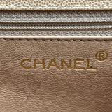シャネル CHANEL ツイストショルダー 5番台 ベージュ GD金具 キャビアスキン レディース ショルダーバッグ
