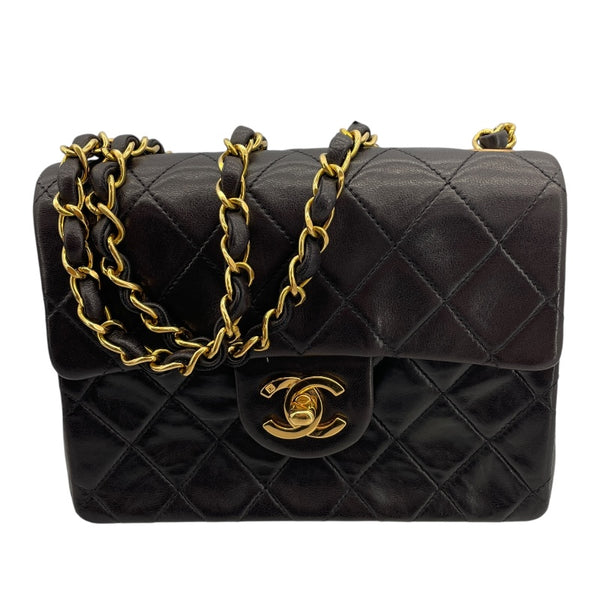 シャネル CHANEL ミニマトラッセ18 A35200 3番台 ブラック GD金具 ラムスキン レディース ショルダーバッグ