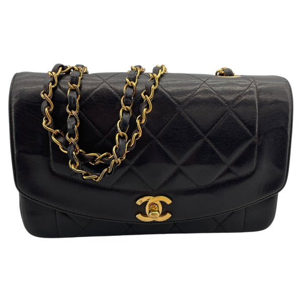 シャネル CHANEL ダイアナ22 A01164 3番台 ブラック GD金具 ラムスキン レディース ショルダーバッグ