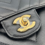 シャネル CHANEL マトラッセ25 Vステッチ A01112 8番台 ブラック GD金具 キャビアスキン レディース ショルダーバッグ