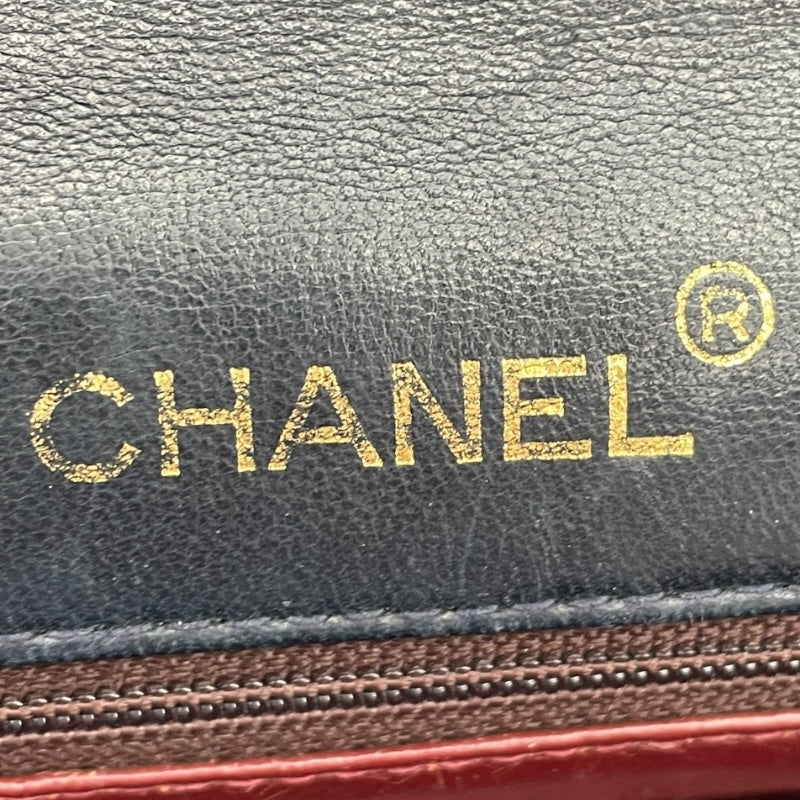 シャネル CHANEL ミニマトラッセ18 A01115 1番台 ネイビー GD金具 ラムスキン レディース ショルダーバッグ