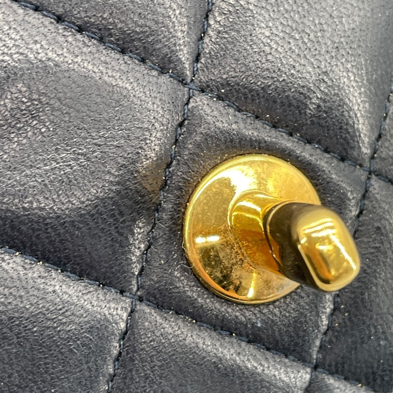 シャネル CHANEL ミニマトラッセ18 A01115 1番台 ネイビー GD金具 ラムスキン レディース ショルダーバッグ