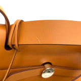 エルメス HERMES エールジップキャビン50 B刻 ベージュ ブラウン シルバー金具 トワル ユニセックス ハンドバッグ