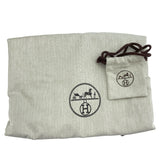 エルメス HERMES エールジップキャビン50 B刻 ベージュ ブラウン シルバー金具 トワル ユニセックス ハンドバッグ