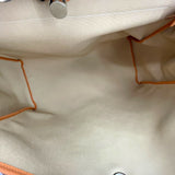 エルメス HERMES エールジップキャビン50 B刻 ベージュ ブラウン シルバー金具 トワル ユニセックス ハンドバッグ