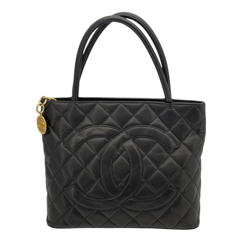 シャネル CHANEL 復刻トート A01804　 ブラック　ゴールド金具 キャビアスキン レディース トートバッグ