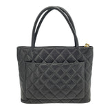 シャネル CHANEL 復刻トート A01804　 ブラック　ゴールド金具 キャビアスキン レディース トートバッグ