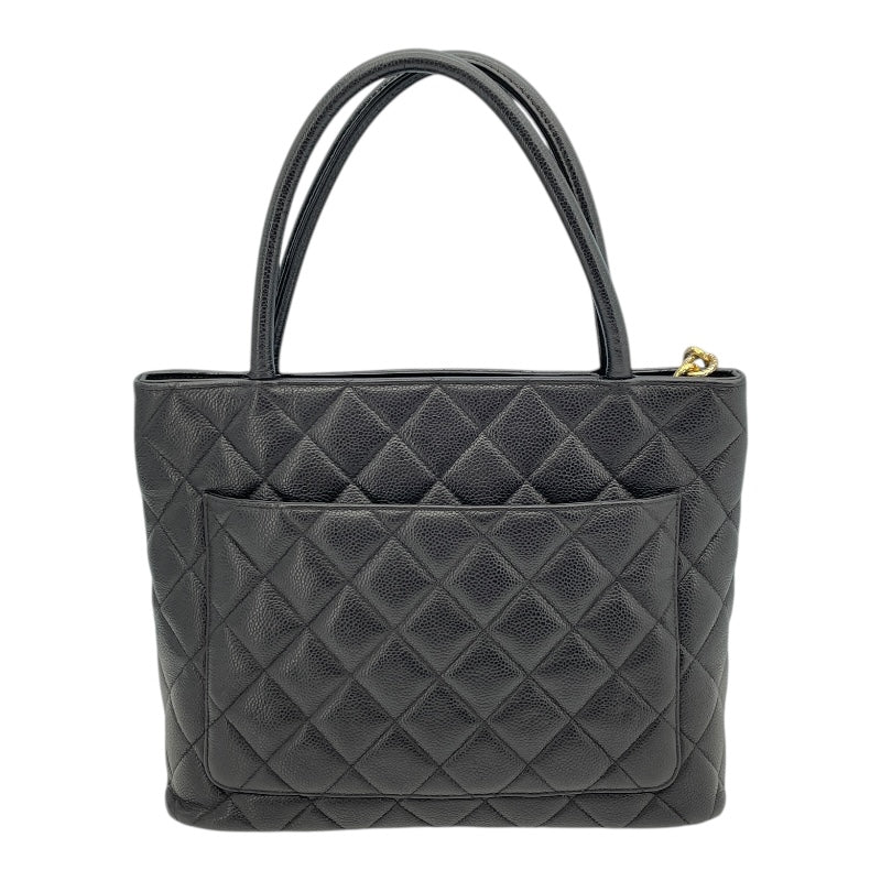 シャネル CHANEL 復刻トート A01804　 ブラック　ゴールド金具 キャビアスキン レディース トートバッグ