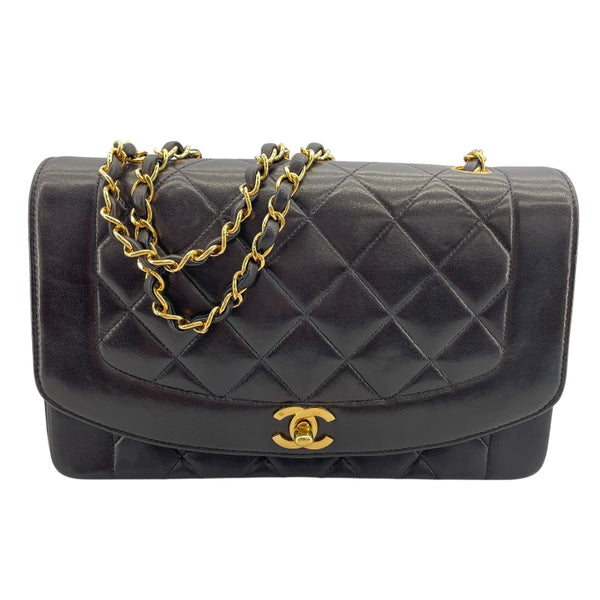 シャネル CHANEL ダイアナ25 A01165 2番台 ブラック GD金具 ラムスキン レディース ショルダーバッグ