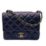 シャネル CHANEL ミニマトラッセ18 A35200 メタリックパープル GD金具 キャビアスキン レディース ショルダーバッグ